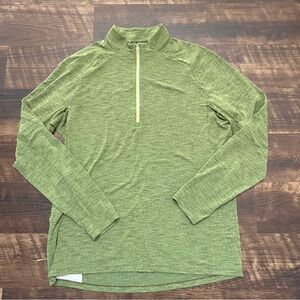 Lululemon M3DH0s surge warm 1/2 zip green pullover athletic jacket wasabi XL